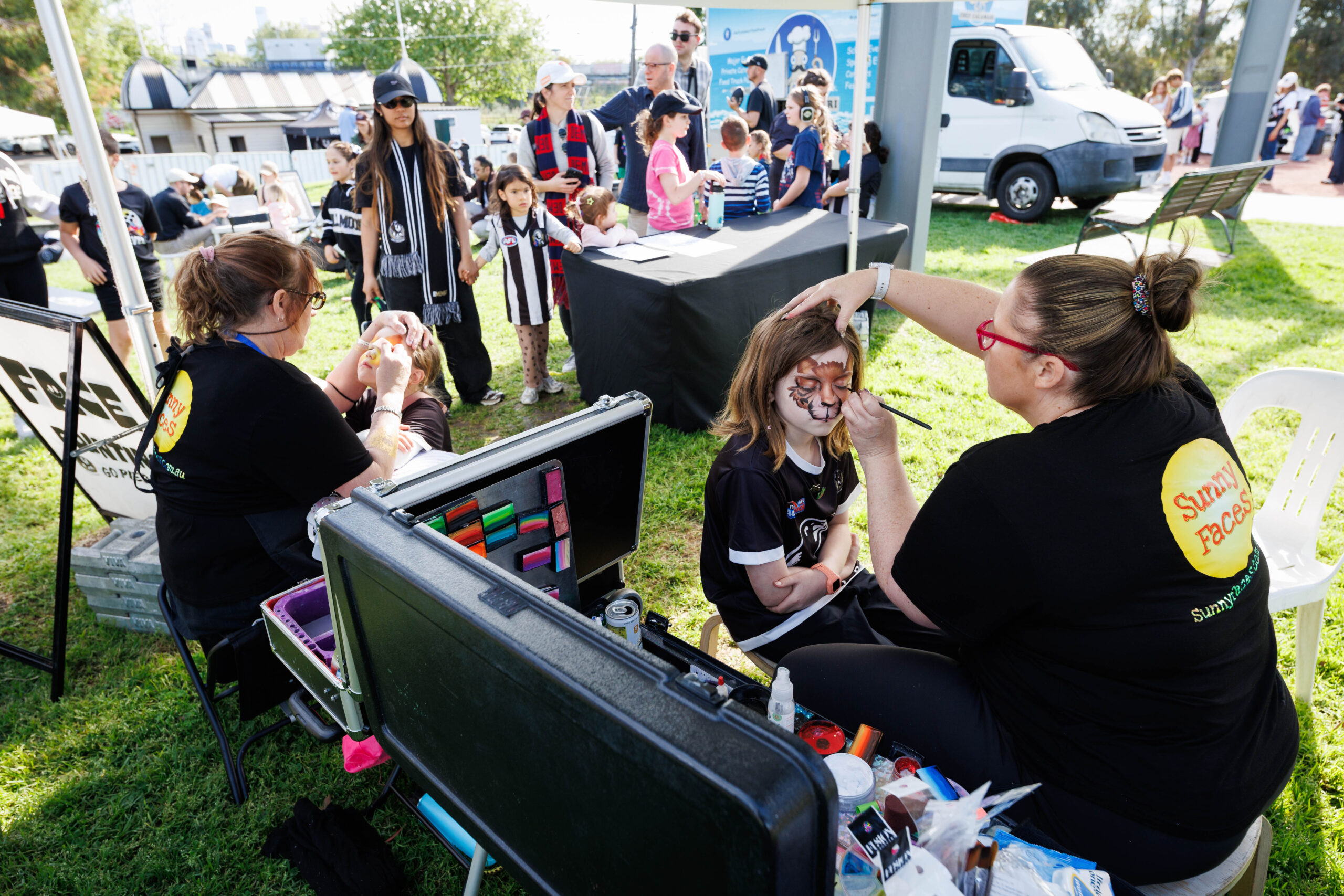 Face Painting Kath Collingwood AFLW 26